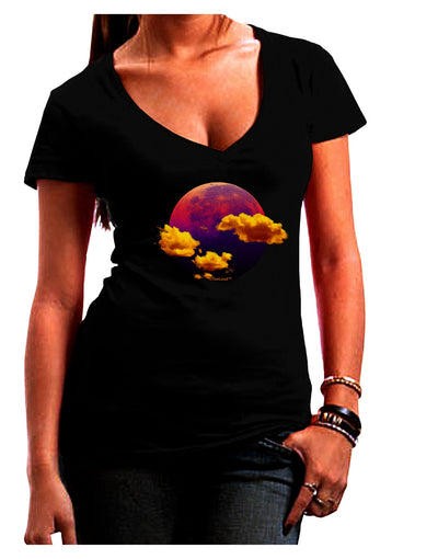 Moon Dream Venus Juniors V-Neck Dark T-Shirt-Womens V-Neck T-Shirts-TooLoud-Black-Juniors Fitted Small-Davson Sales