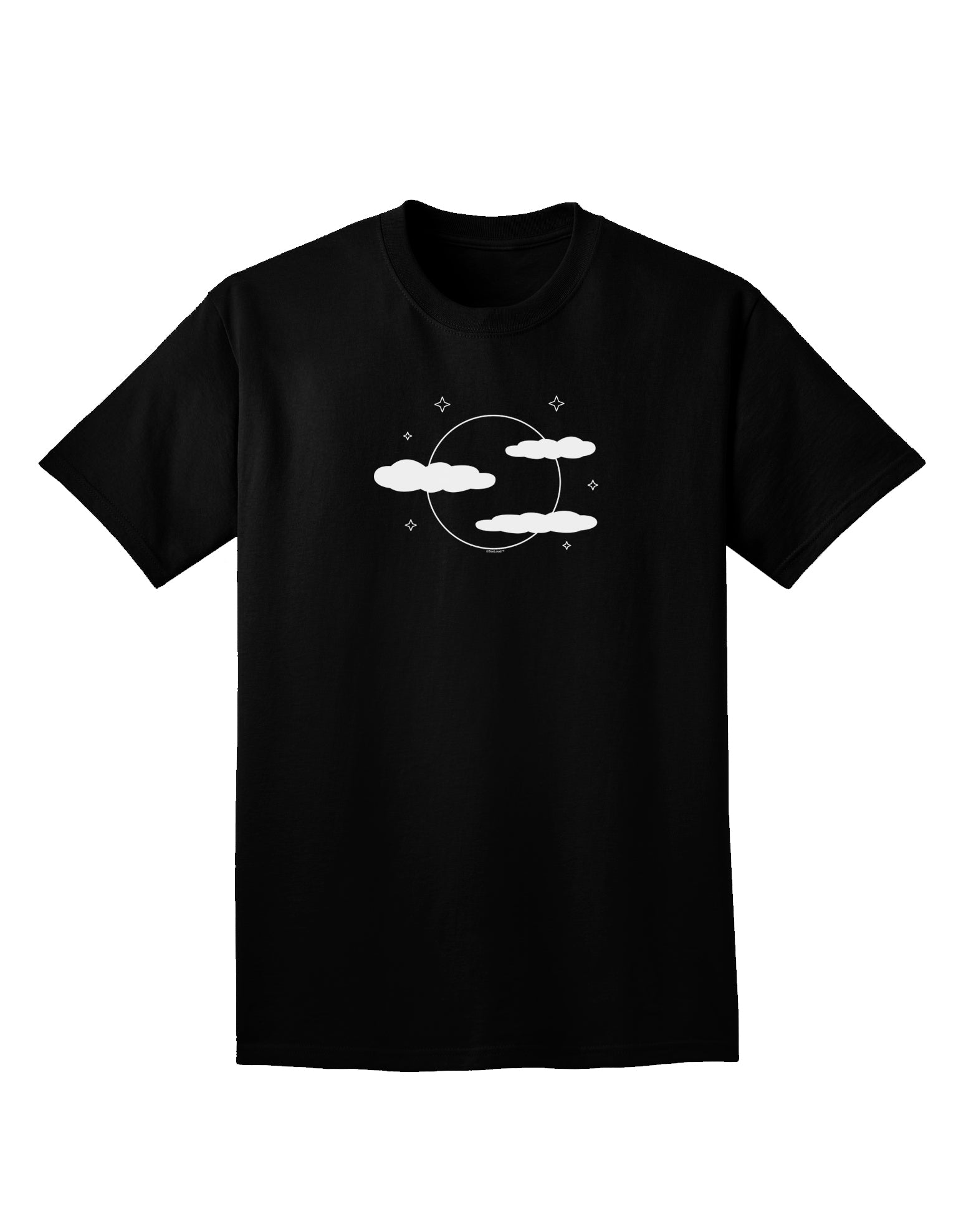 Moon and Stars - Halloween Adult Dark V-Neck T-Shirt-Mens V-Neck T-Shirt-TooLoud-Black-Small-Davson Sales