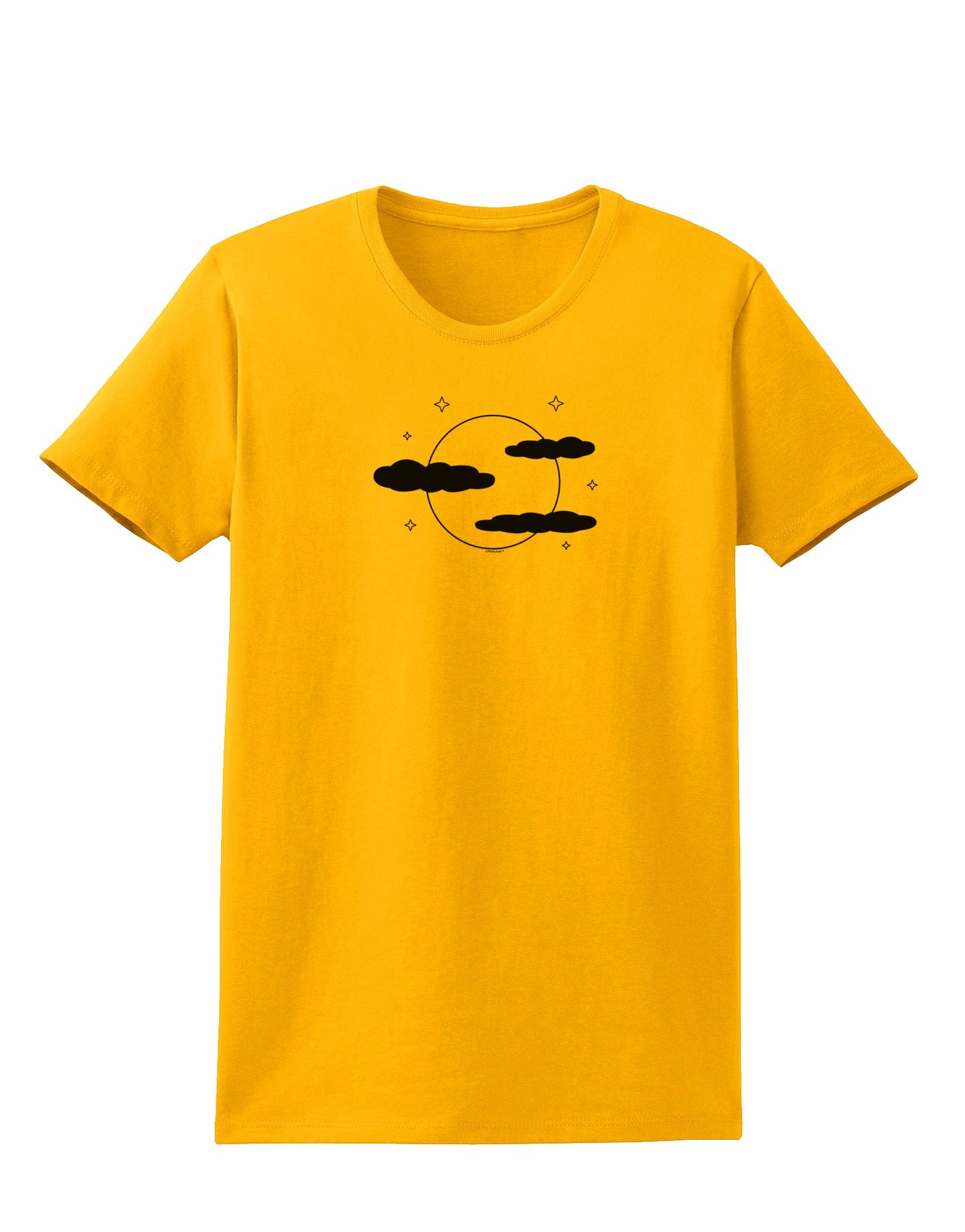 Moon and Stars - Halloween Womens T-Shirt-Womens T-Shirt-TooLoud-Gold-X-Small-Davson Sales