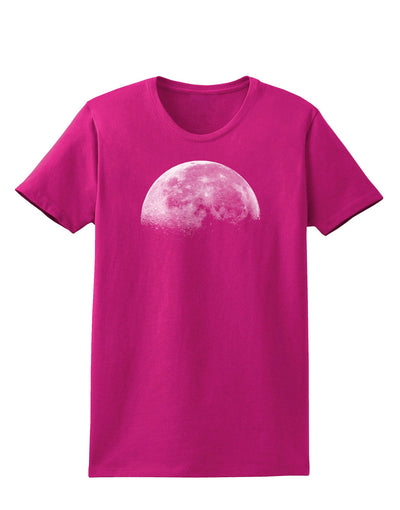 Moon of Earth Womens Dark T-Shirt-TooLoud-Hot-Pink-Small-Davson Sales