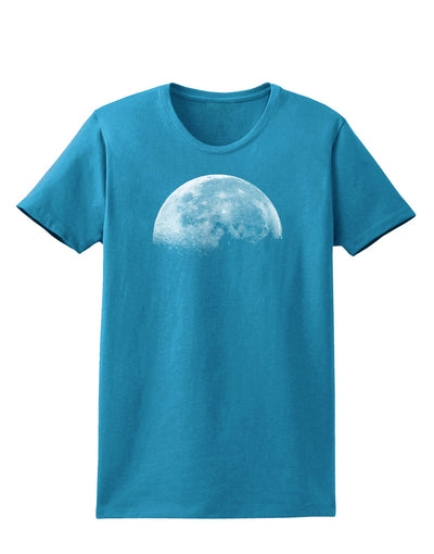 Moon of Earth Womens Dark T-Shirt-TooLoud-Turquoise-X-Small-Davson Sales