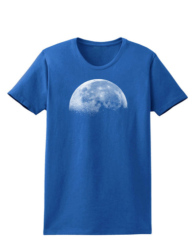 Moon of Earth Womens Dark T-Shirt-TooLoud-Royal-Blue-X-Small-Davson Sales