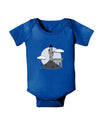 Moonlit Wizard Tower - Grayscale Baby Romper Bodysuit Dark-Baby Romper-TooLoud-Royal-Blue-06-Months-Davson Sales