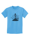 Moonlit Wizard Tower - Grayscale Childrens T-Shirt-Childrens T-Shirt-TooLoud-Aquatic-Blue-X-Small-Davson Sales