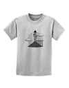 Moonlit Wizard Tower - Grayscale Childrens T-Shirt-Childrens T-Shirt-TooLoud-AshGray-X-Small-Davson Sales