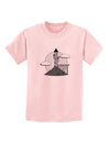 Moonlit Wizard Tower - Grayscale Childrens T-Shirt-Childrens T-Shirt-TooLoud-PalePink-X-Small-Davson Sales