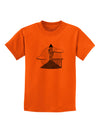 Moonlit Wizard Tower - Grayscale Childrens T-Shirt-Childrens T-Shirt-TooLoud-Orange-X-Small-Davson Sales