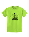 Moonlit Wizard Tower - Grayscale Childrens T-Shirt-Childrens T-Shirt-TooLoud-Lime-Green-X-Small-Davson Sales