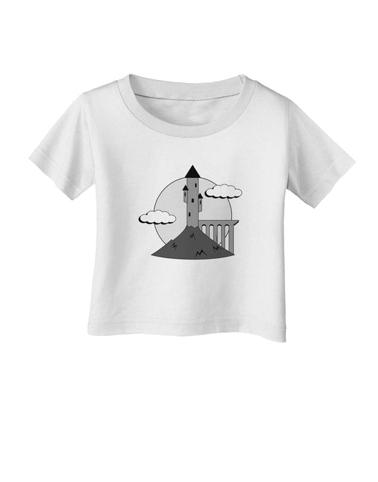 Moonlit Wizard Tower - Grayscale Infant T-Shirt-Infant T-Shirt-TooLoud-White-06-Months-Davson Sales