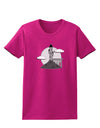 Moonlit Wizard Tower - Grayscale Womens Dark T-Shirt-Womens T-Shirt-TooLoud-Hot-Pink-Small-Davson Sales