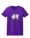 Moonlit Wizard Tower - Grayscale Womens Dark T-Shirt-Womens T-Shirt-TooLoud-Purple-X-Small-Davson Sales