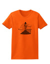 Moonlit Wizard Tower - Grayscale Womens T-Shirt-Womens T-Shirt-TooLoud-Orange-X-Small-Davson Sales