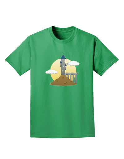 Moonlit Wizard Tower - Halloween Adult Dark T-Shirt-Mens T-Shirt-TooLoud-Kelly-Green-Small-Davson Sales