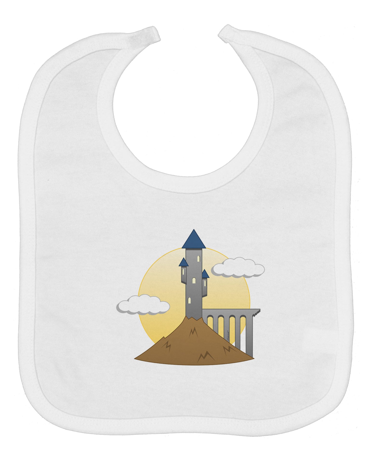Moonlit Wizard Tower - Halloween Baby Bib