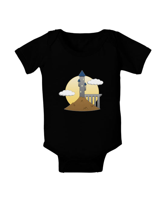 Moonlit Wizard Tower - Halloween Baby Romper Bodysuit Dark-Baby Romper-TooLoud-Black-06-Months-Davson Sales