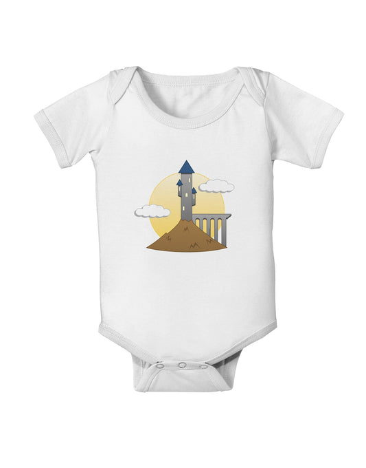 Moonlit Wizard Tower - Halloween Baby Romper Bodysuit-Baby Romper-TooLoud-White-06-Months-Davson Sales