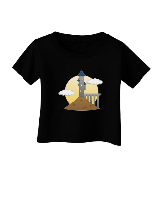 Moonlit Wizard Tower - Halloween Infant T-Shirt Dark-Infant T-Shirt-TooLoud-Black-06-Months-Davson Sales