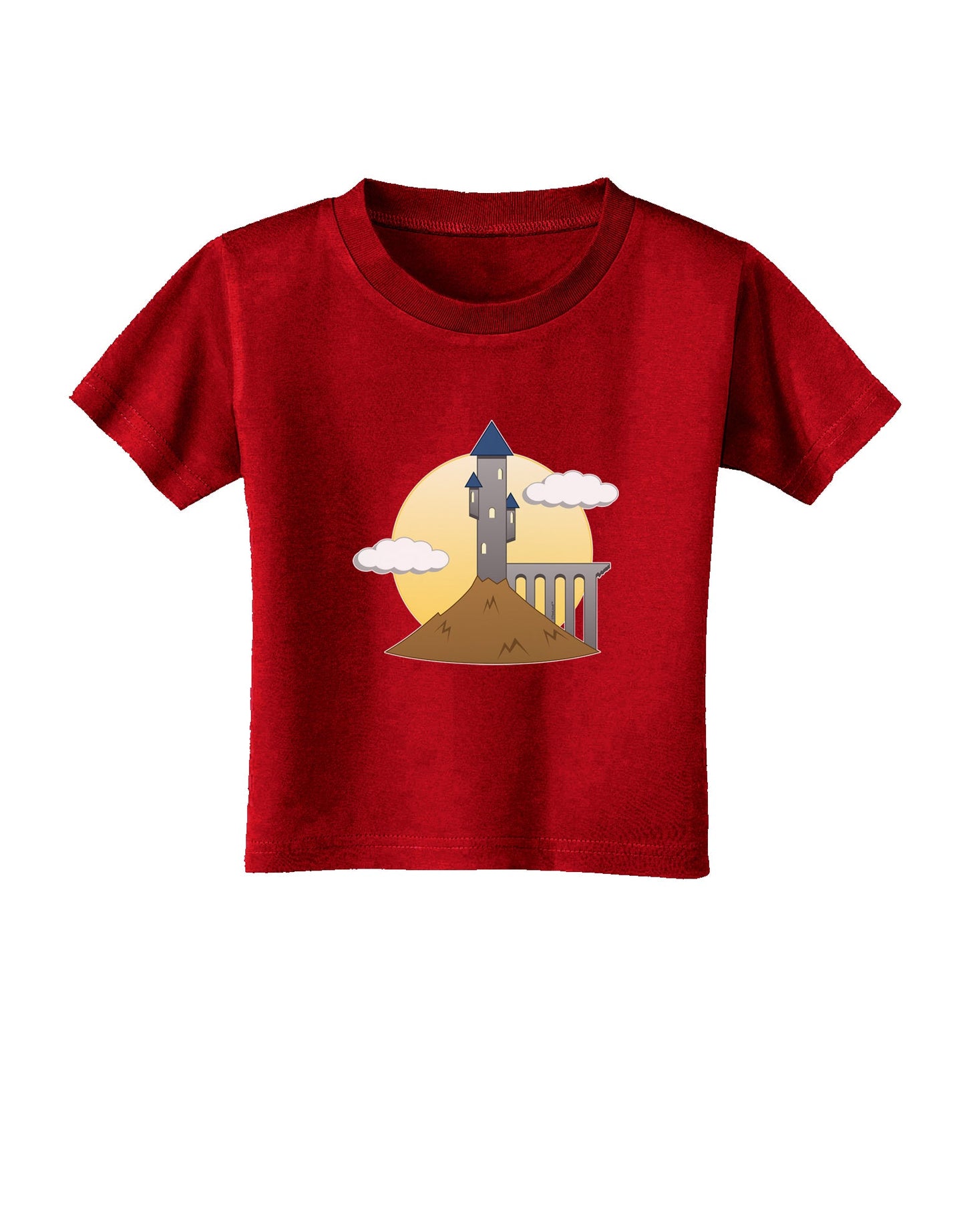 Moonlit Wizard Tower - Halloween Toddler T-Shirt Dark-Toddler T-Shirt-TooLoud-Clover-Green-06-Months-Davson Sales