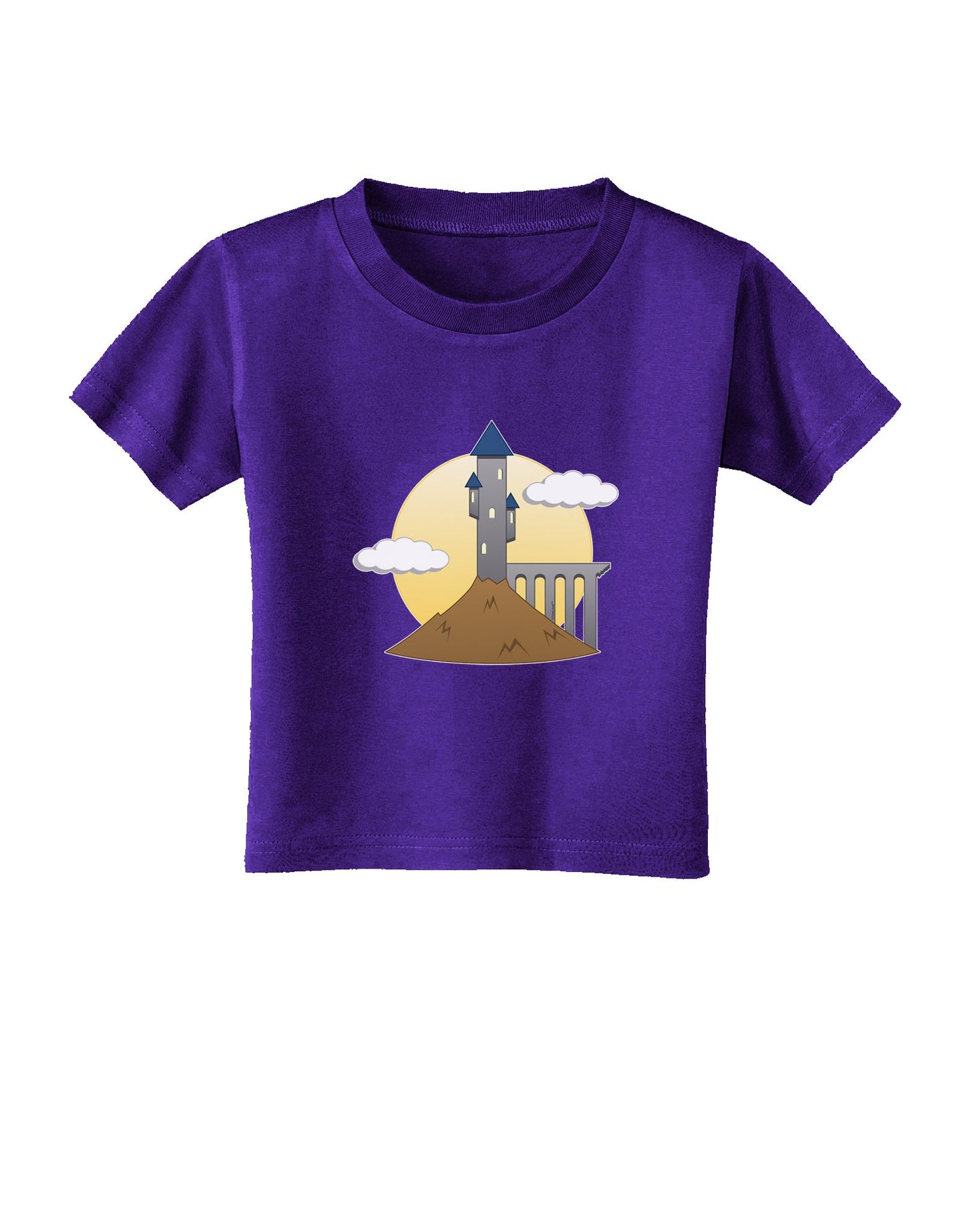 Moonlit Wizard Tower - Halloween Toddler T-Shirt Dark-Toddler T-Shirt-TooLoud-Purple-06-Months-Davson Sales