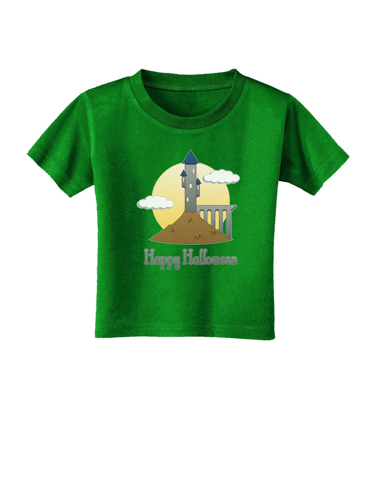 Moonlit Wizard Tower - Happy Halloween Toddler T-Shirt Dark-Toddler T-Shirt-TooLoud-Royal-Blue-06-Months-Davson Sales