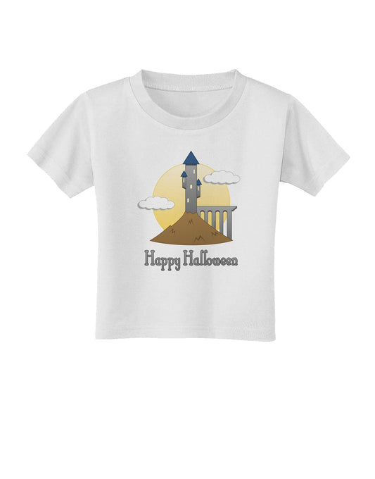 Moonlit Wizard Tower - Happy Halloween Toddler T-Shirt-Toddler T-Shirt-TooLoud-White-2T-Davson Sales