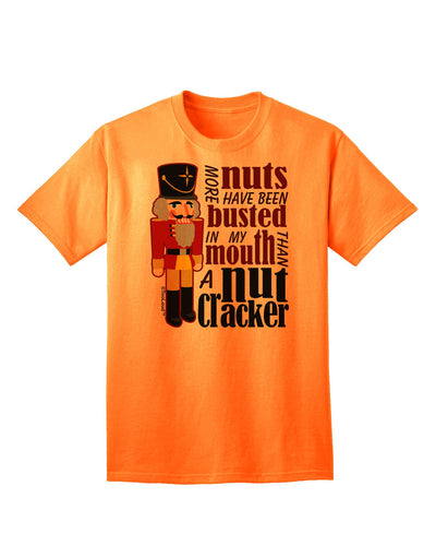 More Nuts Busted - My Mouth Adult T-Shirt-Mens T-Shirt-TooLoud-Neon-Orange-Small-Davson Sales