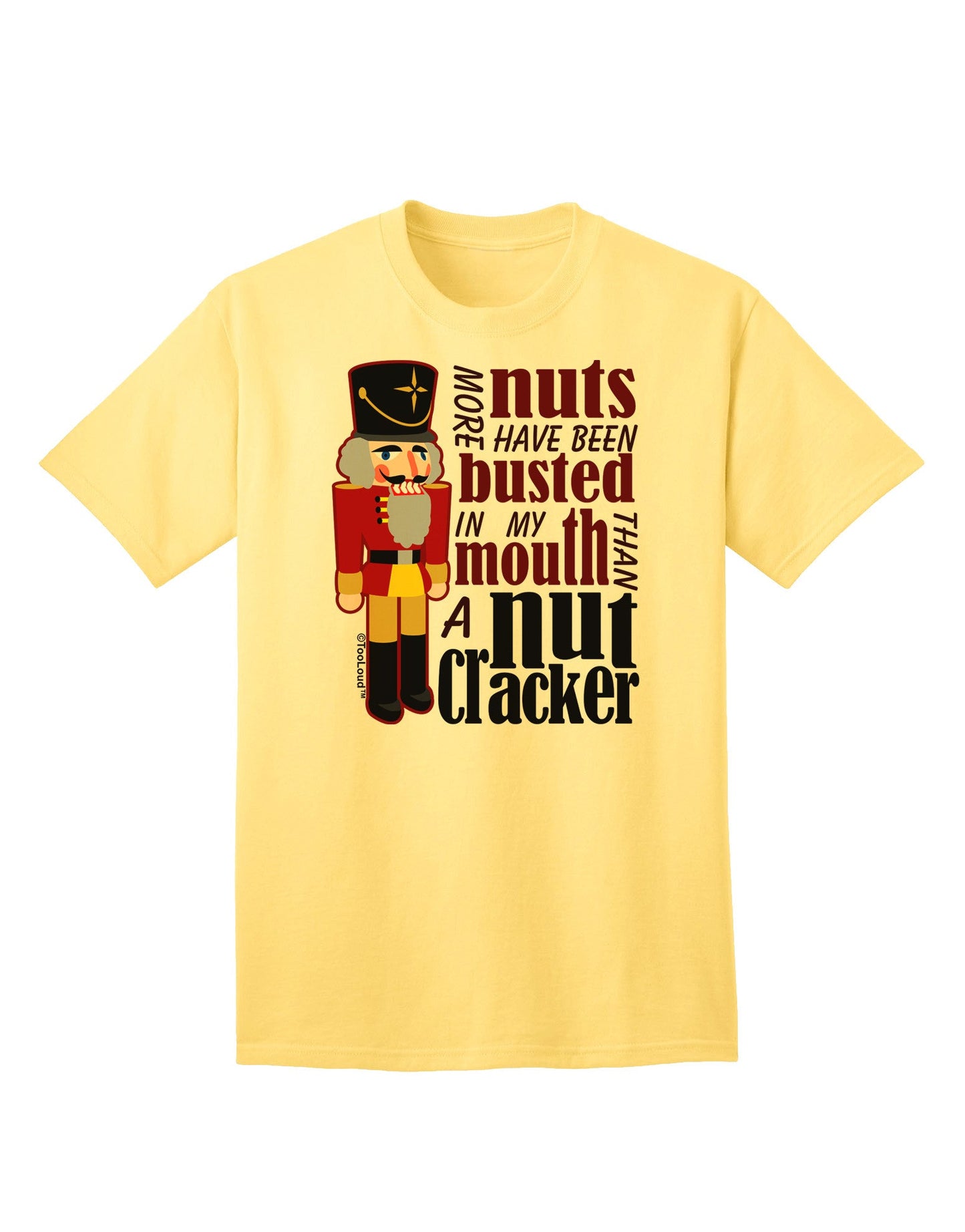 More Nuts Busted - My Mouth Adult T-Shirt-Mens T-Shirt-TooLoud-Yellow-Small-Davson Sales