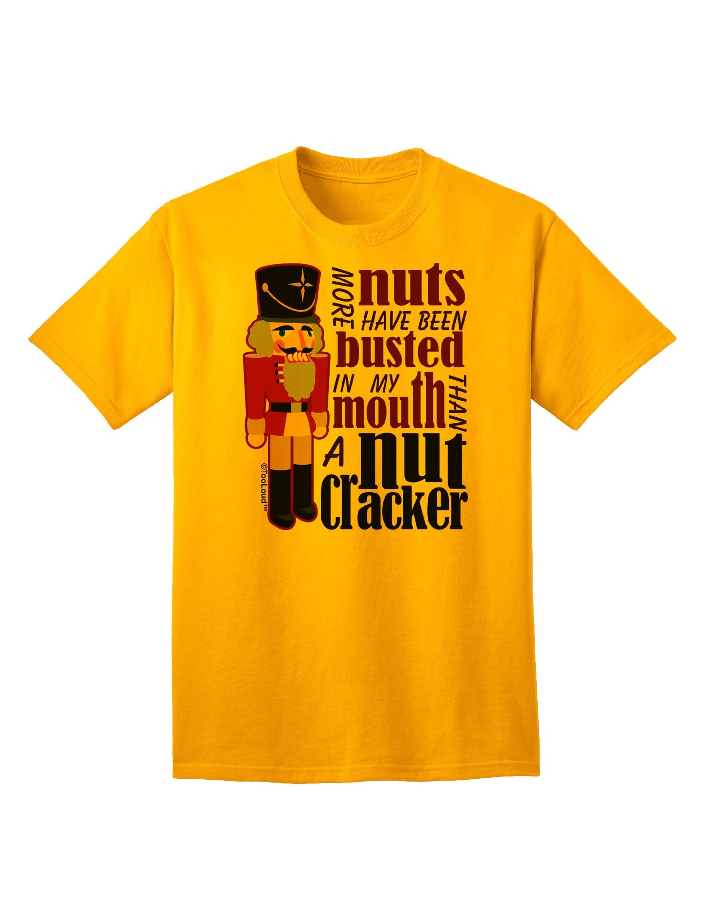More Nuts Busted - My Mouth Adult T-Shirt-Mens T-Shirt-TooLoud-Gold-Small-Davson Sales
