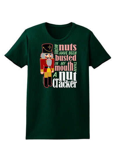 More Nuts Busted - My Mouth Womens Dark T-Shirt-TooLoud-Forest-Green-Small-Davson Sales