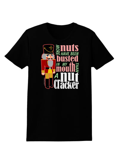 More Nuts Busted - My Mouth Womens Dark T-Shirt-TooLoud-Black-X-Small-Davson Sales