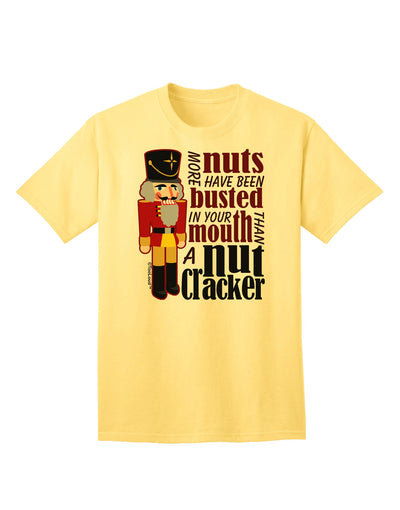 More Nuts Busted - Your Mouth Adult T-Shirt-Mens T-Shirt-TooLoud-Yellow-Small-Davson Sales