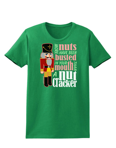 More Nuts Busted - Your Mouth Womens Dark T-Shirt-TooLoud-Kelly-Green-X-Small-Davson Sales