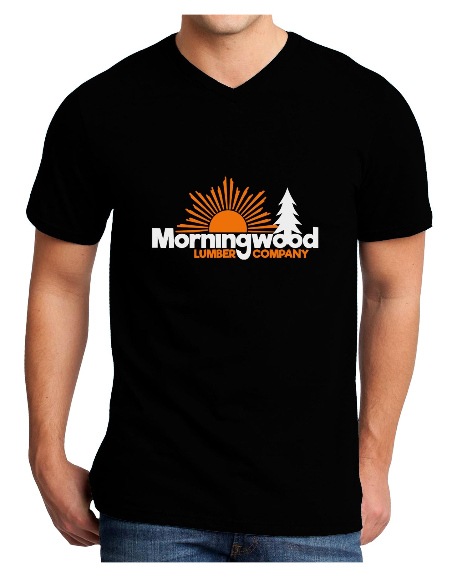 Morningwood Company Funny Adult Dark V-Neck T-Shirt by TooLoud-TooLoud-Black-Small-Davson Sales