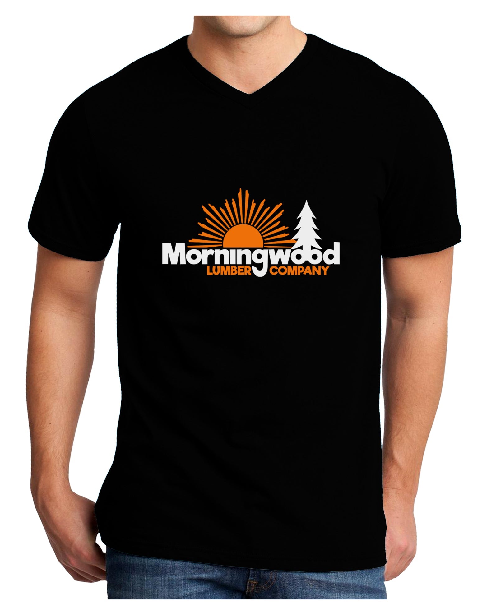 Morningwood Company Funny Adult Dark V-Neck T-Shirt by TooLoud-TooLoud-Black-Small-Davson Sales