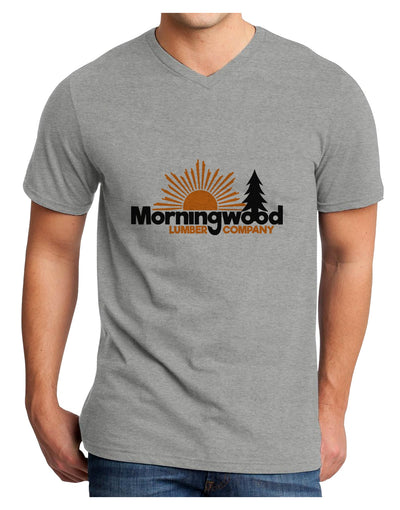 Morningwood Company Funny Adult V-Neck T-shirt by TooLoud-Mens V-Neck T-Shirt-TooLoud-HeatherGray-Small-Davson Sales