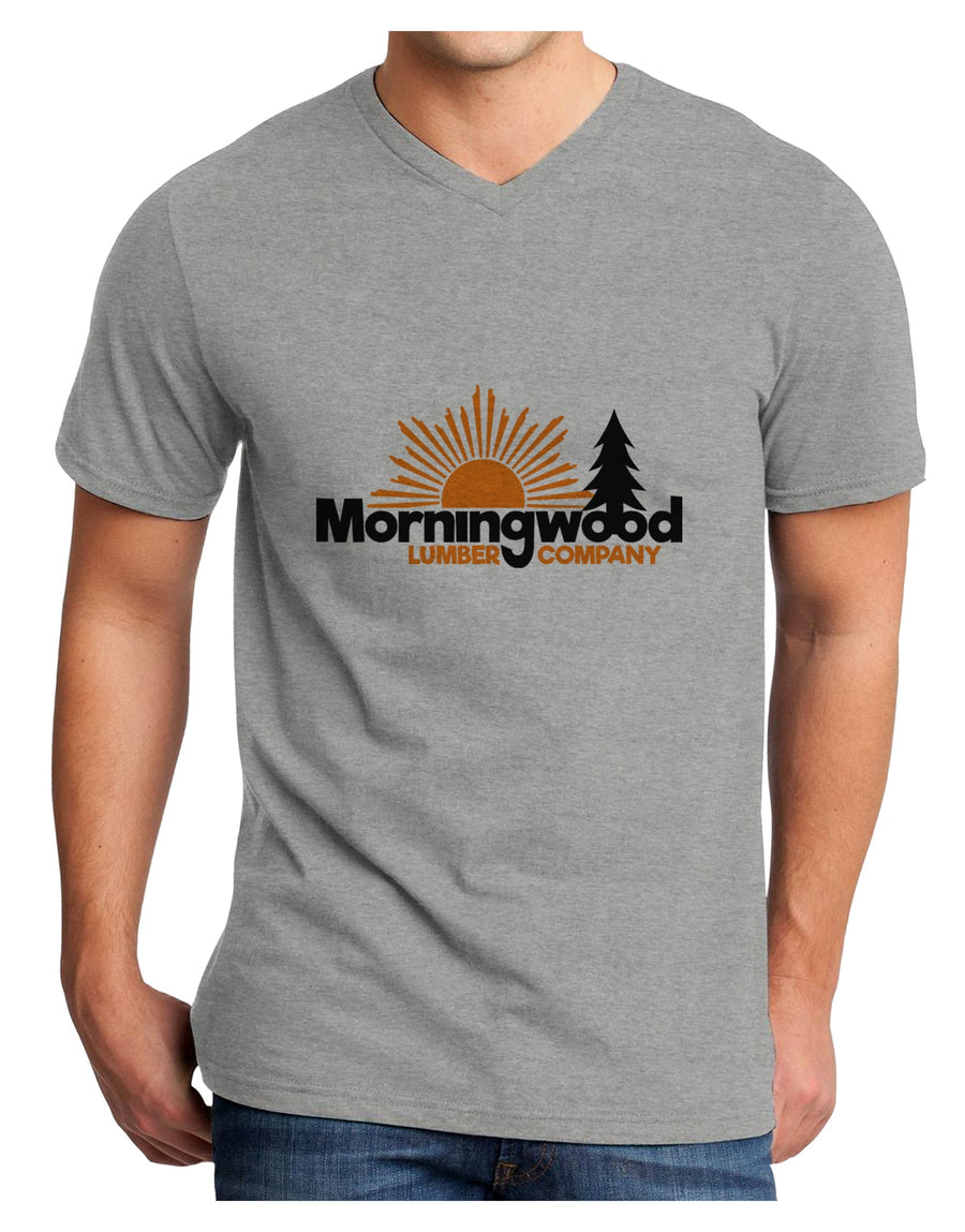 Morningwood Company Funny Adult V-Neck T-shirt by TooLoud-Mens V-Neck T-Shirt-TooLoud-White-Small-Davson Sales