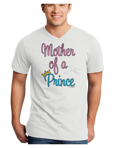 Mother of a Prince - Matching Mom and Son Design Adult V-Neck T-shirt by TooLoud-Mens V-Neck T-Shirt-TooLoud-White-Small-Davson Sales