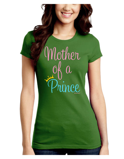 Mother of a Prince - Matching Mom and Son Design Juniors Crew Dark T-Shirt by TooLoud-T-Shirts Juniors Tops-TooLoud-Kiwi-Green-Juniors Fitted X-Small-Davson Sales