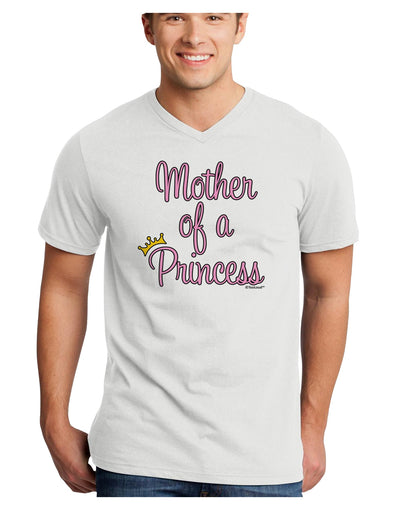 Mother of a Princess - Matching Mom and Daughter Design Adult V-Neck T-shirt by TooLoud-Mens V-Neck T-Shirt-TooLoud-White-Small-Davson Sales