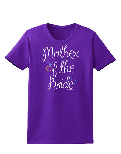 Mother of the Bride - Diamond - Color Womens Dark T-Shirt-TooLoud-Purple-X-Small-Davson Sales