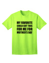 Mother's Day Adult T-Shirt by TooLoud - A Cherished Gift from My Beloved Child-Mens T-shirts-TooLoud-Neon-Green-Small-Davson Sales