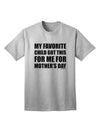 Mother's Day Adult T-Shirt by TooLoud - A Cherished Gift from My Beloved Child-Mens T-shirts-TooLoud-AshGray-Small-Davson Sales