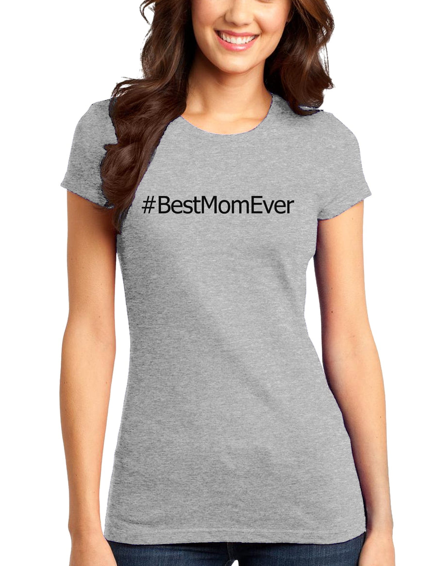 Mother's Day #BestMomEver Juniors T-Shirt-Womens Juniors T-Shirt-TooLoud-White-Small-Davson Sales