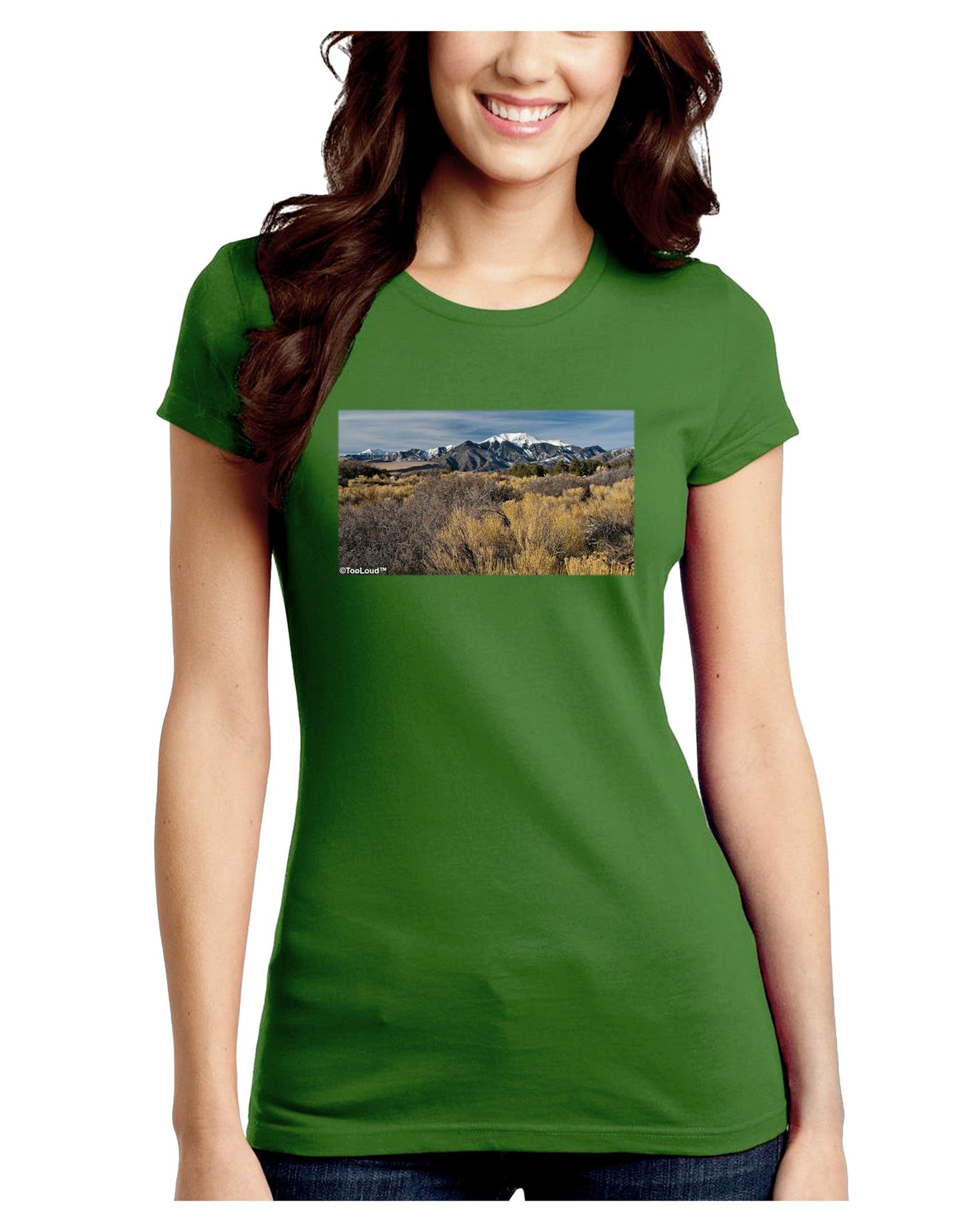 Mountain Forest Park Juniors Petite Crew Dark T-Shirt-T-Shirts Juniors Tops-TooLoud-Kiwi-Green-Juniors Fitted Small-Davson Sales