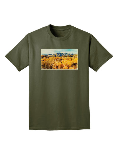 Mountain Forest Park Watercolor Adult Dark T-Shirt-Mens T-Shirt-TooLoud-Military-Green-Small-Davson Sales