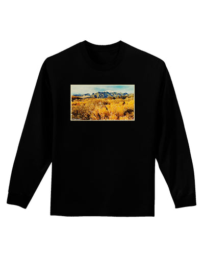 Mountain Forest Park Watercolor Adult Long Sleeve Dark T-Shirt-TooLoud-Black-Small-Davson Sales