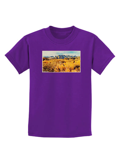 Mountain Forest Park Watercolor Childrens Dark T-Shirt-Childrens T-Shirt-TooLoud-Purple-X-Small-Davson Sales