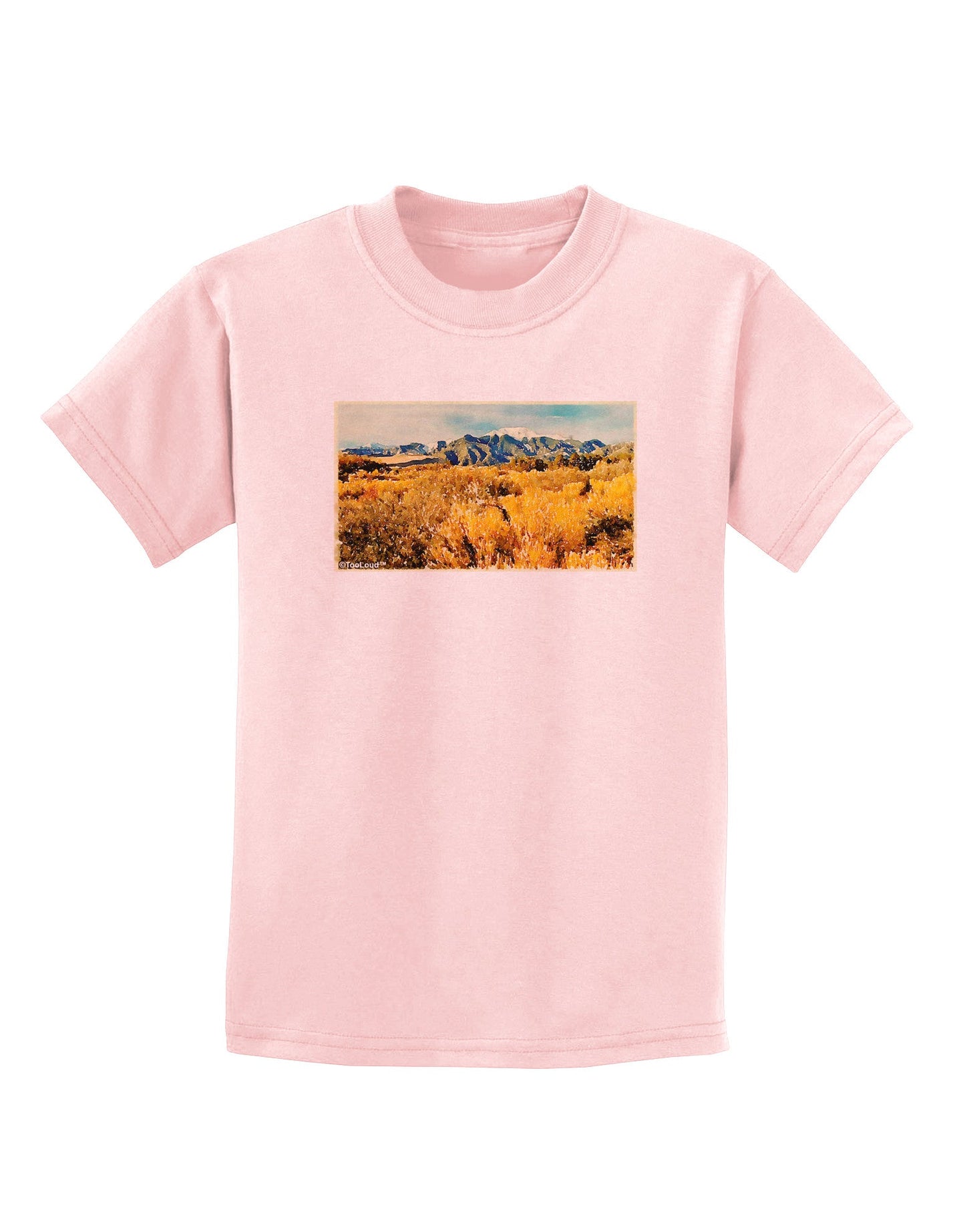 Mountain Forest Park Watercolor Childrens T-Shirt-Childrens T-Shirt-TooLoud-PalePink-X-Small-Davson Sales