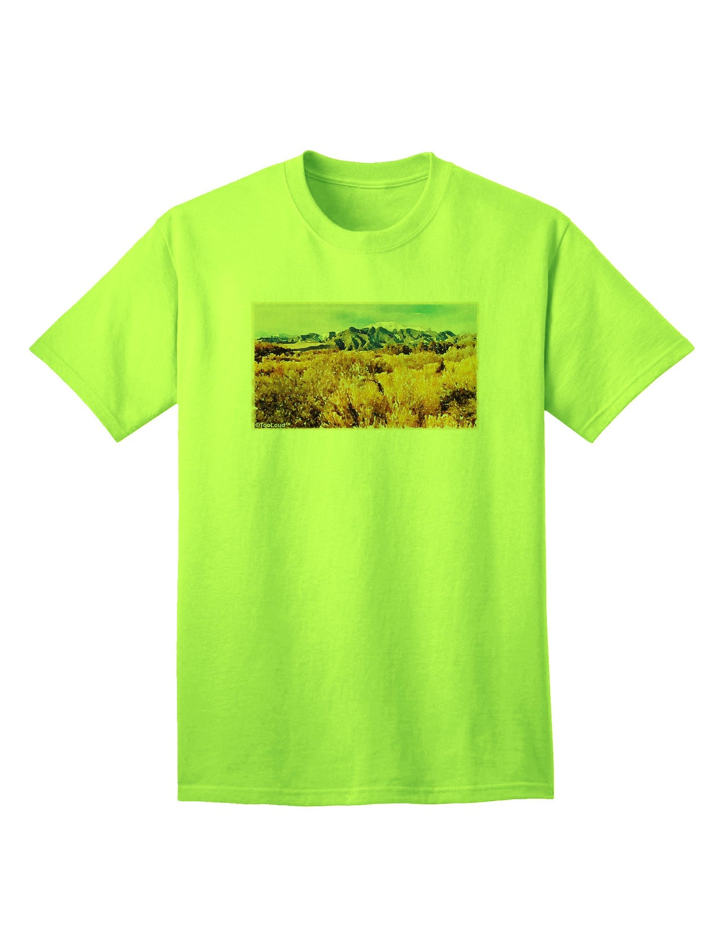 Mountain Forest Park Watercolor - Premium Adult T-Shirt for Outdoor Enthusiasts-Mens T-shirts-TooLoud-Neon-Green-Small-Davson Sales