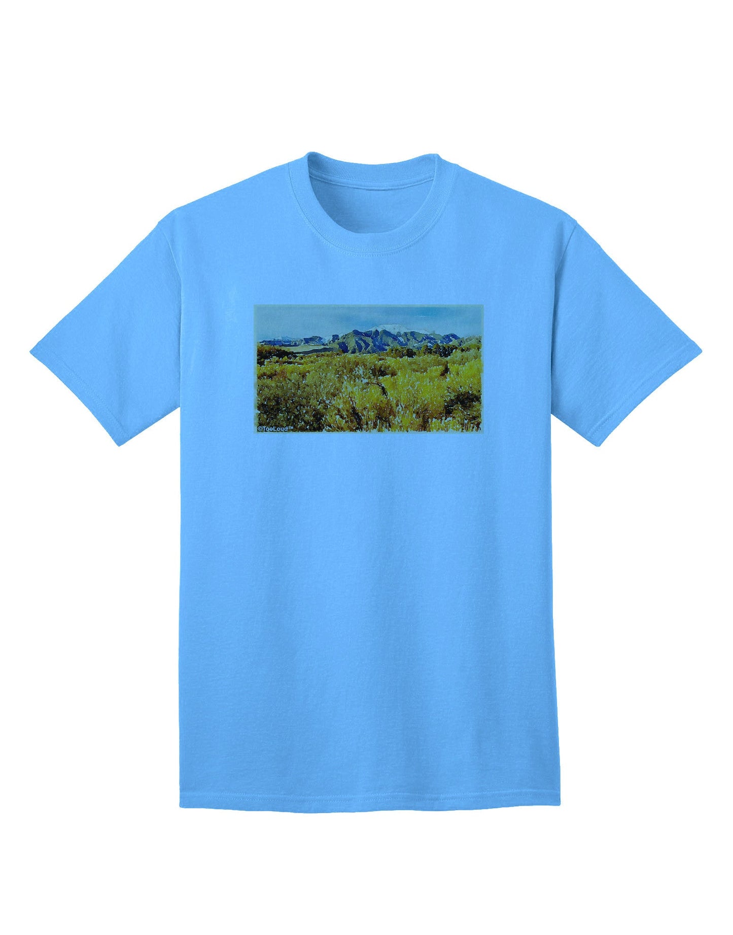 Mountain Forest Park Watercolor - Premium Adult T-Shirt for Outdoor Enthusiasts-Mens T-shirts-TooLoud-Aquatic-Blue-Small-Davson Sales